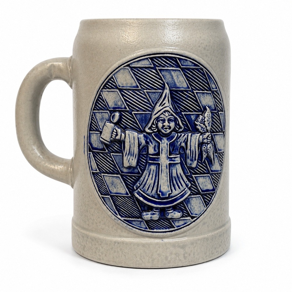 VTG Gerz Beer Stein 0.5L Cobalt Blue Munich Child West Germany Mug Stoneware